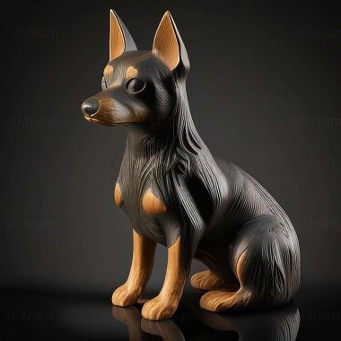 3D model English Toy Terrier dog (STL)